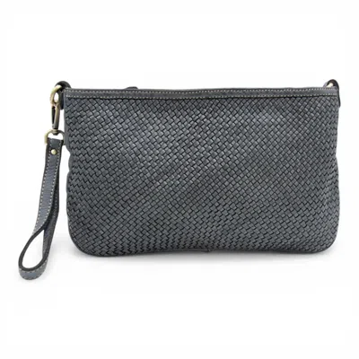 Bolsa Nova Handbags Women's Laura Woven Crossbody In Grey In Gray