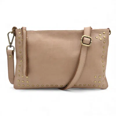 Bolsa Nova Handbags Women's Neutrals Boho Clutch In Light Taupe In Black
