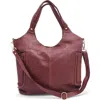 Bolsa Nova Julia Slouchy Tote In Bordeaux