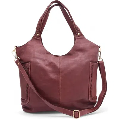 Bolsa Nova Julia Slouchy Tote In Bordeaux