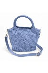 Bolsa Nova Lisa Woven Mini Tote In Denim Blue