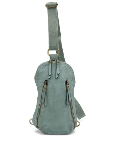 Bolsa Nova Logan Leather Sling Bag In Blue