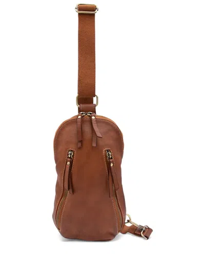 Bolsa Nova Logan Leather Sling Bag In Brown