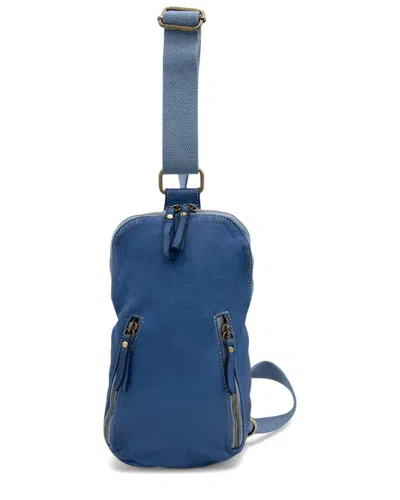 Bolsa Nova Logan Leather Sling Bag In Blue
