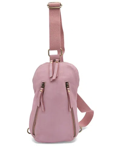 Bolsa Nova Logan Leather Sling Bag In Pink