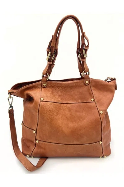 Bolsa Nova Nora Patchwork Tote In Cognac