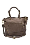 Bolsa Nova Nora Patchwork Tote In Brown