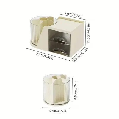 Boltn Clear Plastic Makeup Carousel - Space-saving Vanity Organizer For Cosmetics, Skincare & Desk Accesso