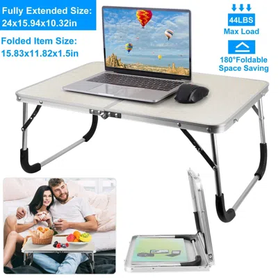 Boltn Foldable Laptop Table Notebook Bed Desk Breakfast Reading Writing Lap Tray For Sofa Couch Floor Dorm