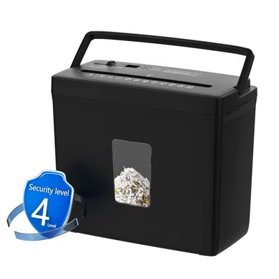 Boltn Paper Shredder For Home Use,5 Sheets Small Crosscut Paper Shredder,p-4 Security Level With 2.38-gall In Black