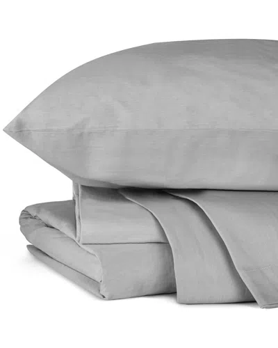 Bombacio Linens 200tc Melange Sheet Set In Grey