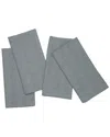 Bombacio Linens Bombacio Chevroni Set Of 4 Grey Napkins In Grey