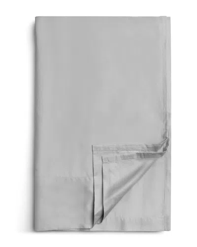 Bombacio Linens Sunrise Cloud Grey Sateen Flat Sheet In Gray