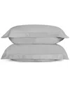 Bombacio Linens Sunrise Cloud Grey Sateen Set Of 2 Pillow Shams In Grey
