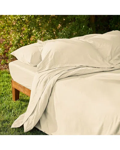Bombacio Linens Sunrise Ivory Sateen Fitted Sheet In Neutral