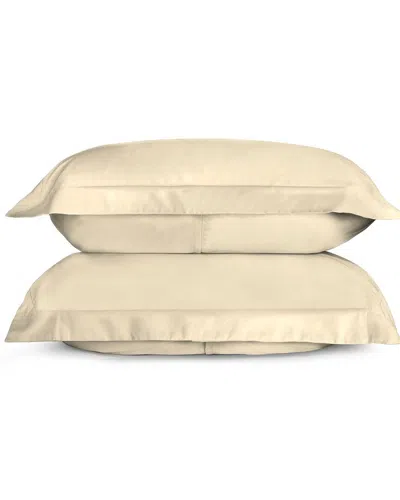Bombacio Linens Sunrise Ivory Sateen Set Of 2 Pillow Shams In Neutral