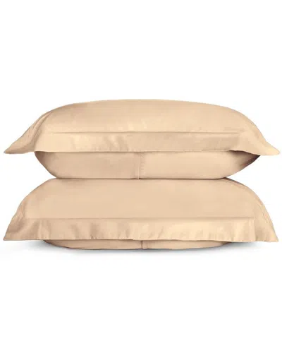 Bombacio Linens Sunrise Sand Sateen Set Of 2 Pillow Shams In Neutral