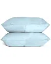 Bombacio Linens Sunrise Sky Blue Sateen Set Of 2 Pillow Cases In Blue