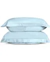 Bombacio Linens Sunrise Sky Blue Sateen Set Of 2 Pillow Shams In Blue