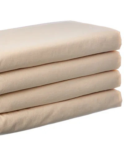 Bombacio Linens Sunset Collection 200tc Brush Cotton Percale Sheet Set In Brown