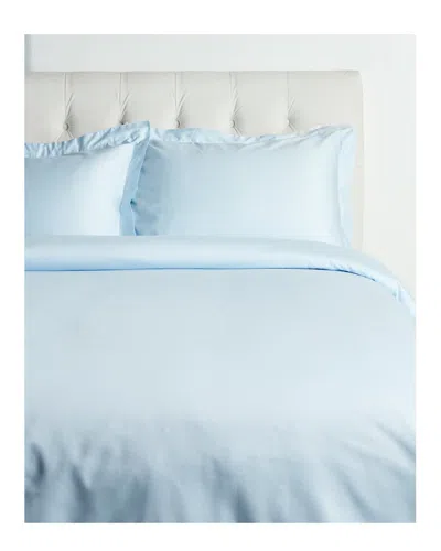 Bombacio Linens Sunset Collection 200tc Brushed Cotton Percale Duvet Set In Blue