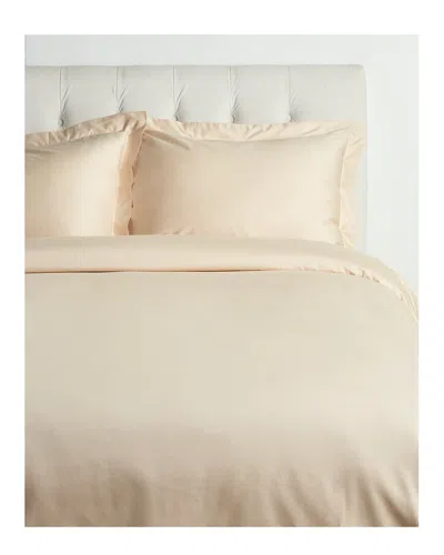 Bombacio Linens Sunset Collection 200tc Brushed Cotton Percale Duvet Set In Brown