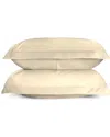 Bombacio Linens Sunset Ivory Brushed Cotton Percale Set Of 2 Pillow Shams In Ivory