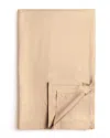 Bombacio Linens Sunset Sand Brushed Cotton Percale Flat Sheet In Sand