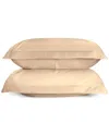Bombacio Linens Sunset Sand Brushed Cotton Percale Set Of 2 Pillow Shams In Sand