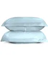 Bombacio Linens Sunset Sky Blue Brushed Cotton Percale Set Of 2 Pillow Shams In Blue