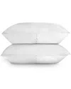 Bombacio Linens Sunset White Brushed Cotton Percale Set Of 2 Pillow Cases In White