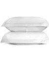 Bombacio Linens Sunset White Brushed Cotton Percale Set Of 2 Pillow Shams In White