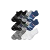 Bombas All-purpose Performance Ankle Sock 12-pack In Blue Grey Multi Mix