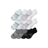 Bombas All-purpose Performance Ankle Sock 12-pack In White Foam Green Mix