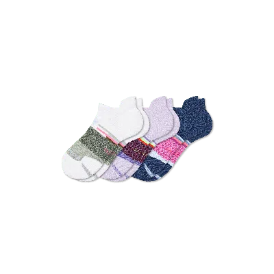 Bombas All-purpose Performance Ankle Sock 3-pack In Purple Blue Mix