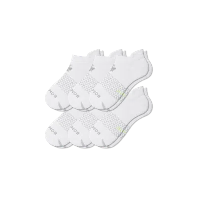 Bombas All-purpose Performance Ankle Sock 6-pack In Bright White