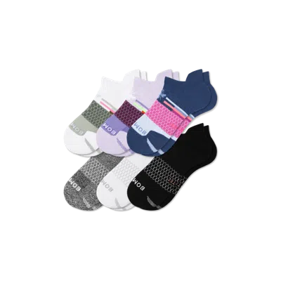 Bombas All-purpose Performance Ankle Sock 6-pack In Purple Blue Multi Mix