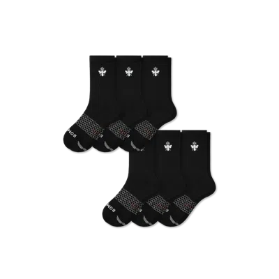 Bombas All-purpose Performance Calf Sock 6-pack In Black Bee
