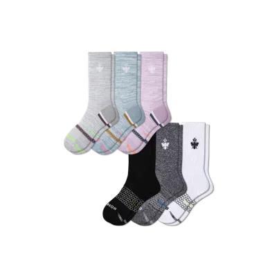 Bombas All-purpose Performance Calf Sock 6-pack In Washed Lavender Mixed