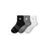 Bombas All-purpose Performance Quarter Sock 3-pack In Black White Charcoal