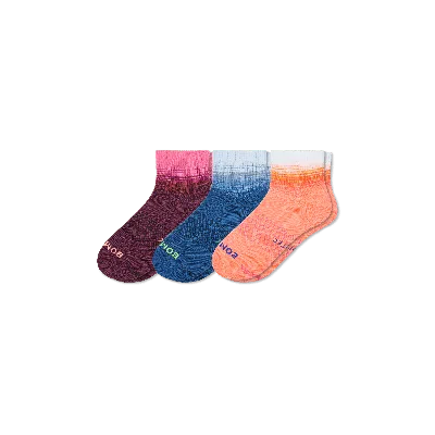 Bombas All-purpose Performance Quarter Sock 3-pack In Pink Peach Mix