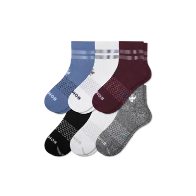 Bombas All-purpose Performance Quarter Sock 6-pack In Gray