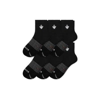 Bombas All-purpose Performance Quarter Sock 6-pack In Black