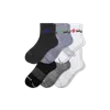Bombas All-purpose Performance Quarter Sock 6-pack In Black Grey Mix
