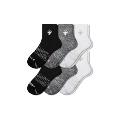Bombas All-purpose Performance Quarter Sock 6-pack In Mixed