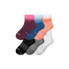 Bombas All-purpose Performance Quarter Sock 6-pack In Neon Peach Mix