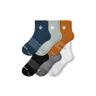 Bombas All-purpose Performance Quarter Sock 6-pack In Sienna Mix