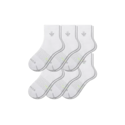 Bombas All-purpose Performance Quarter Sock 6-pack In White