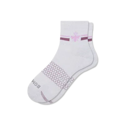 Bombas All-purpose Performance Quarter Socks In Grey Purple