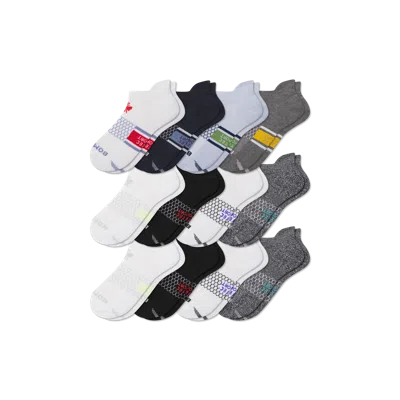 Bombas All Sport Ankle Sock 12-pack In Gray